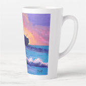 Sonnenaufgang am Shipwreck Beach Latte Tasse (Rechts)