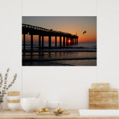Sonnenaufgang am St. Augustine Beach Pier Poster (Küche)