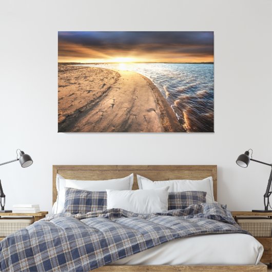 Sonnenaufgang am Strand Burnham Overy Staithe in N Leinwanddruck (Insitu (Schlafzimmer))