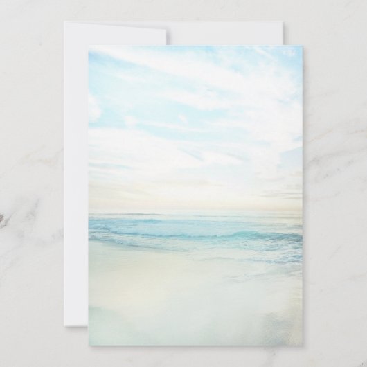 Sonnenaufgang am Strand Einladung zur Hochzeit (Rückseite)