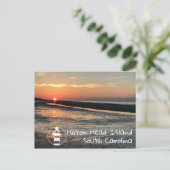 Sonnenaufgang am Strand | Hilton Head Postcard Postkarte (Stehend Vorderseite)