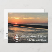 Sonnenaufgang am Strand | Hilton Head Postcard Postkarte (Vorne/Hinten)