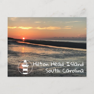 Sonnenaufgang am Strand   Hilton Head Postcard Postkarte