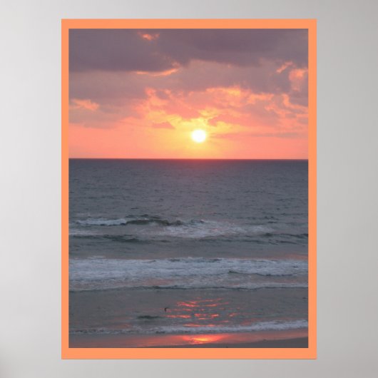 Sonnenaufgang am Strand Poster (Vorne)
