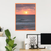 Sonnenaufgang am Strand Poster (Heimbüro)