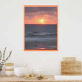 Sonnenaufgang am Strand Poster (Küche)