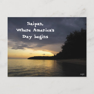 Sonnenaufgang am Strand von Pau Pau Postkarte