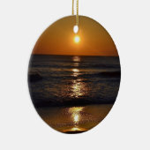 Sonnenaufgang am Strand von Shirley Taylor Keramik Ornament (Rechts)