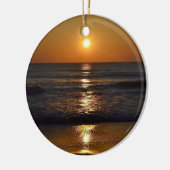 Sonnenaufgang am Strand von Shirley Taylor Keramik Ornament (Links)