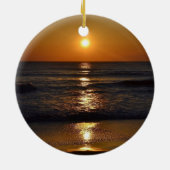 Sonnenaufgang am Strand von Shirley Taylor Keramik Ornament (Hinten)