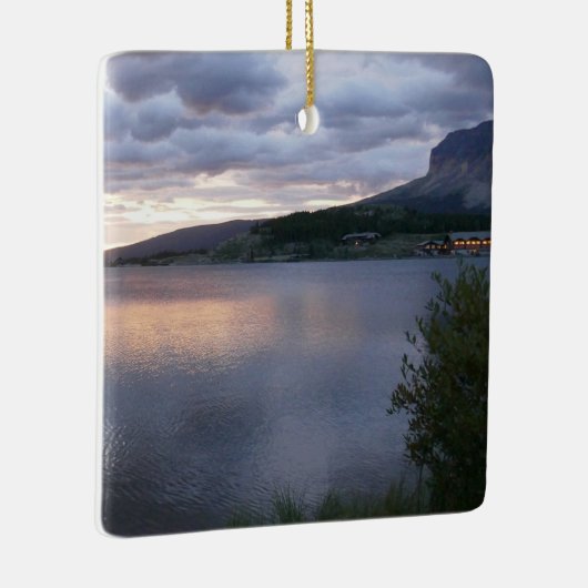 Sonnenaufgang am Swiftcurrent Lake I Keramikornament (Rechts)