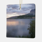 Sonnenaufgang am Swiftcurrent Lake I Keramikornament (Links)
