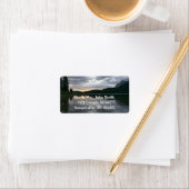 Sonnenaufgang am Swiftcurrent Lake II Adressaufkleber (Insitu)