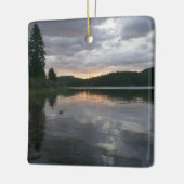 Sonnenaufgang am Swiftcurrent Lake II Keramikornament (Links)