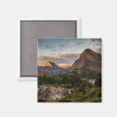 Sonnenaufgang am Swiftcurrent Lake Magnet (Vorderseite/Rückseite)