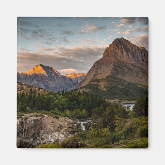 Sonnenaufgang am Swiftcurrent Lake Magnet (Vorne)