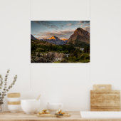 Sonnenaufgang am Swiftcurrent Lake Poster (Küche)