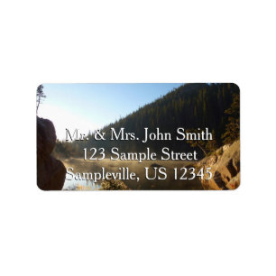 Sonnenaufgang am Traumsee Adressaufkleber