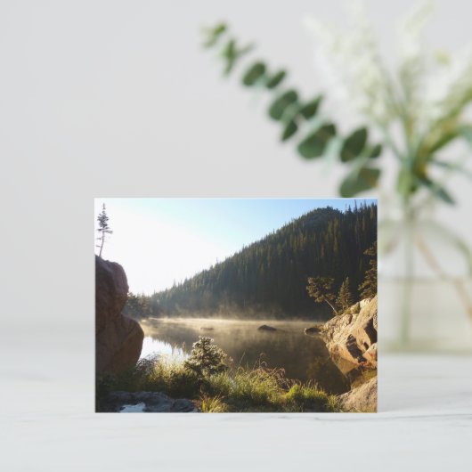 Sonnenaufgang am Traumsee Postkarte (Stehend Vorderseite)