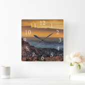 Sonnenaufgang an Bryce Schlucht Quadratische Wanduhr (Zuhause)