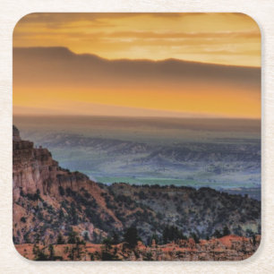 Sonnenaufgang an Bryce Schlucht Rechteckiger Pappuntersetzer