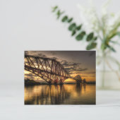 Sonnenaufgang an der Forth Rail Bridge Postkarte (Stehend Vorderseite)