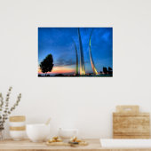 Sonnenaufgang an der Gedenkstätte der Luftwaffe Poster (Küche)