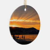 Sonnenaufgang an der Promenade des Anglais Keramik Ornament (Rechts)
