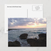 Sonnenaufgang an der Riviera Maya Postkarte (Vorne/Hinten)