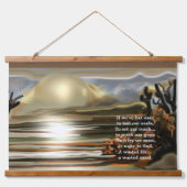 Sonnenaufgang an der Wüste Abstrakt im Südwesten Wandteppich Mit Holzrahmen (Vorne)