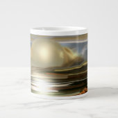 Sonnenaufgang an der Wüste Abstrakte Kunst im Südw Jumbo-Tasse (Vorderseite)