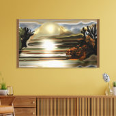 Sonnenaufgang an der Wüste Abstrakte Kunst im Südw Leinwanddruck (Insitu (Wohnzimmer))
