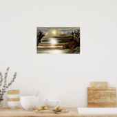 Sonnenaufgang an der Wüste Abstrakte Kunst im Südw Poster (Küche)