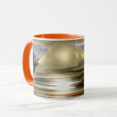 Sonnenaufgang an der Wüste Abstrakte Kunst im Südw Tasse (Vorderseite Links)