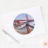 Sonnenaufgang an Fort Point Runder Aufkleber (Umschlag)