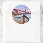 Sonnenaufgang an Fort Point Runder Aufkleber (Tasche)