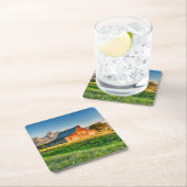 Sonnenaufgang an Moulton Scheune Rechteckiger Pappuntersetzer (Vor Ort)