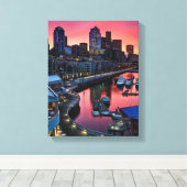 Sonnenaufgang an Pier 66 mit Blick auf Glockenhafe Leinwanddruck (Insitu (Holzboden))