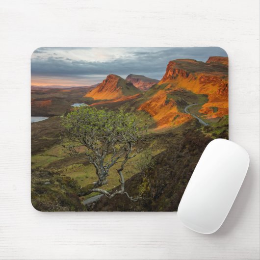 Sonnenaufgang an Quiraing Bergen auf Skye, Mousepad (Mit Mouse)