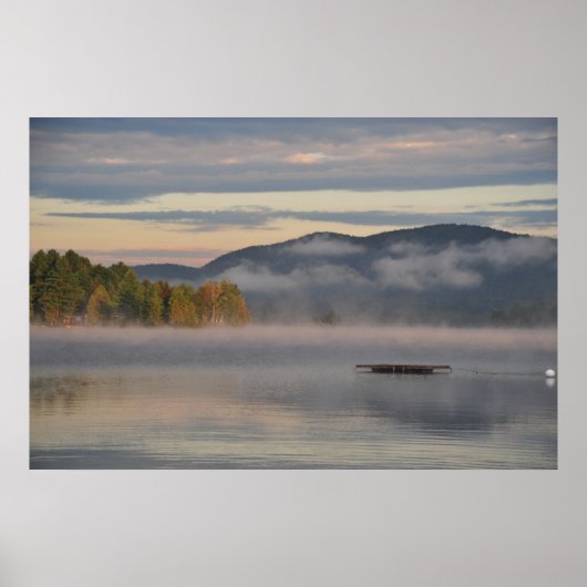 Sonnenaufgang auf Blue Mountain Lake Poster (Vorne)