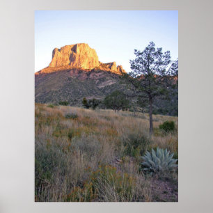 Sonnenaufgang auf Casa Grande, BBNP, Texas Poster