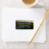 Sonnenaufgang auf dem Cadillac-Berg II Adressaufkleber (Insitu)