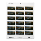 Sonnenaufgang auf dem Cadillac-Berg II Adressaufkleber (Vorne)