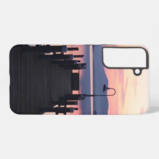 Sonnenaufgang auf dem Dock am George Lake Samsung Galaxy Hülle (Rückseite (Horizontal))