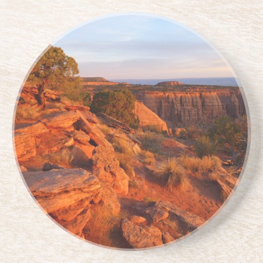 Sonnenaufgang auf dem Grand-View-Weg am Monument O Getränkeuntersetzer (Vorne)