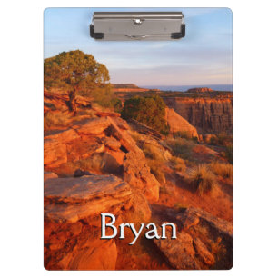 Sonnenaufgang auf dem Grand-View-Weg am Monument O Klemmbrett