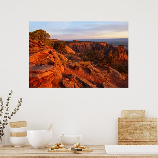 Sonnenaufgang auf dem Grand-View-Weg am Monument O Poster (Küche)