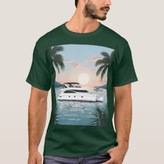 Sonnenaufgang auf dem Katamaran T-Shirt