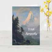 Sonnenaufgang auf dem Matterhorn-Beileid Karte (Gelbe Blume)