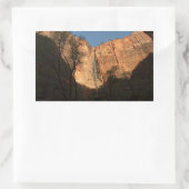 Sonnenaufgang auf dem Riverside Wanderweg at Zion Rechteckiger Aufkleber (Tasche)